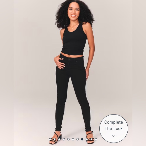 Abercrombie & Fitch black jean high rise legging - Picture 5 of 9